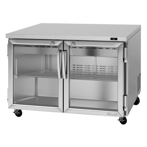 Product image #1 for Turbo Air PRO Series 48-1/4-Inch Two-Section Undercounter Refrigerator with Glass Swing Doors