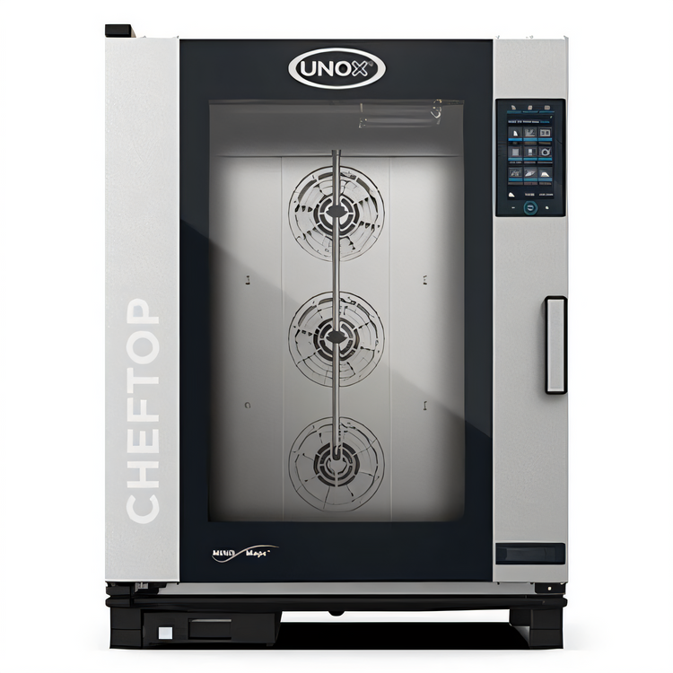 Product image #1 for UNOX ChefTop MIND.Maps Plus XAVC-10FS-HPRM Countertop Electric Combi Oven/Steam Oven, 10 Full-Size Sheet Pan Capacity, Right-To-Left Glass Door