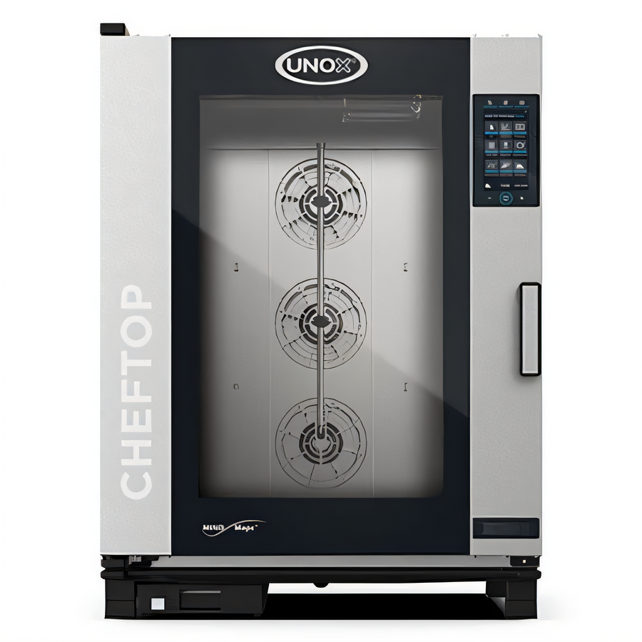 Product image #1 for UNOX ChefTop MIND.Maps Plus XAVC-10FS-HPRM Countertop Electric Combi Oven/Steam Oven, 10 Full-Size Sheet Pan Capacity, Right-To-Left Glass Door