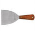 Thumbnail image #1 for Omcan 4-Inch Stainless Steel Pan Scraper with Wood Handle and Hanging Hole