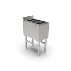 Thumbnail image #1 for John Boos UBIB-2112-X 12-Inch Wide Insulated Stainless Steel Underbar Ice Bin with 6 Bottle Openings and 3-Inch Backsplash