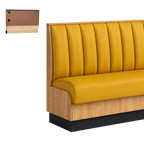 Thumbnail image #1 for ATSMFG ATS AT&S-ASWB-KR42-6CH GR8 Karender Wall Booth, 42" high, 6-channel back, Upholstery and foam fitted over a computer-cut cabinet-grade plywood