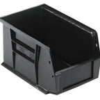 Thumbnail image #1 for Quantum QUS221BR Stacking or Hanging Storage Bin, 6"W x 9-1/4"D x 5"H, Black, Anti-Slide Lock, Rear Hanger
