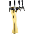 Thumbnail image #1 for Perlick Corporation 69526-4PG-R Panther Style 4-Faucet Beer Dispensing Kit, Gold, Field Installation
