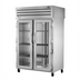 Thumbnail image #1 for True Spec Series Two-Section Pass-Thru Reach-In Refrigerator with Glass Front Doors and Solid Rear Doors