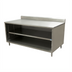 Thumbnail image #1 for BK Resources 72-Inch x 36-Inch Stainless Steel Chef Table with Open Front Cabinet Base and 5-Inch Backsplash