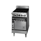 Thumbnail image #1 for Jade Range (Middleby) Bistro JBR-12G-2-24 24" Gas Restaurant Range with 2 Open Burners, 12" Griddle & Standard Oven