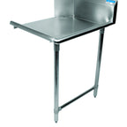 Thumbnail image #1 for BK Resources BKCDT6-72-R-SS Straight Clean Dish Table, 72 Inch, Left-to-Right, 16-Gauge 304 Stainless Steel, 10-Inch Backsplash