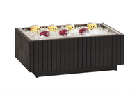 Brooklyn Rectangular Wood Ice Housing with Clear Polycarbonate Pan and Liner