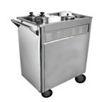 Thumbnail image #1 for Town Equipment 36615 Mobile Stainless Steel Dim Sum Cart with Waterbath Steamtank, Alcohol/Canned Heat