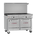 Thumbnail image #1 for Southbend Ultimate 48-Inch Gas Restaurant Range with 4 Burners, 24-Inch Thermostatic Griddle, Standard Oven, and Cabinet Base