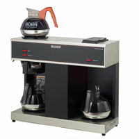 BUNN VPS Black Single-Station Pourover Commercial Drip Coffee Brewer with 3 Warmers