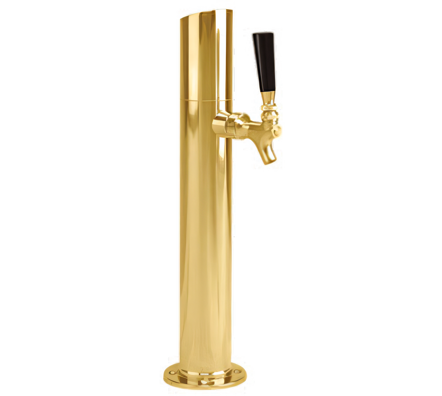 Product image #1 for Skyline 1-Faucet Countertop Glycol-Cooled Draft Beer Tower with PVD Brass Finish