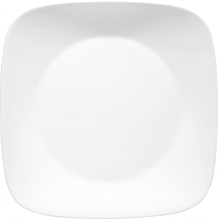 Product image #1 for Corelle Essentials Square Vitrelle Glass Salad Plate, 9-Inch, White, Case of 24