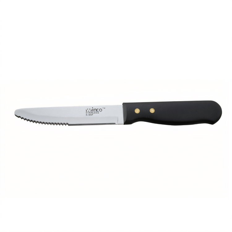 Product image #1 for Winco Jumbo Steak Knife with 5-Inch Stainless Steel Blade and Plastic Handle