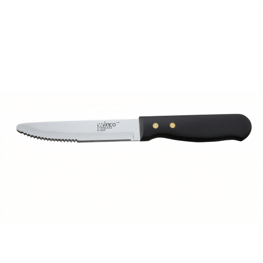 Product image #1 for Winco Jumbo Steak Knife with 5-Inch Stainless Steel Blade and Plastic Handle