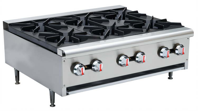 Product image #1 for Serv-Ware SHPS-36 36-Inch Six Burner Natural Gas Commercial Hot Plate with Legs