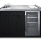 Thumbnail image #1 for Summit Commercial Summit Appliance CARTOS54LG Portable Outdoor Kitchenette with Glass Door Refrigerator, Sink & Stainless Steel Countertop