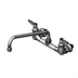 Thumbnail image #1 for T&S Brass Double Wall-Mount Pantry Faucet with 12-Inch Swing Nozzle