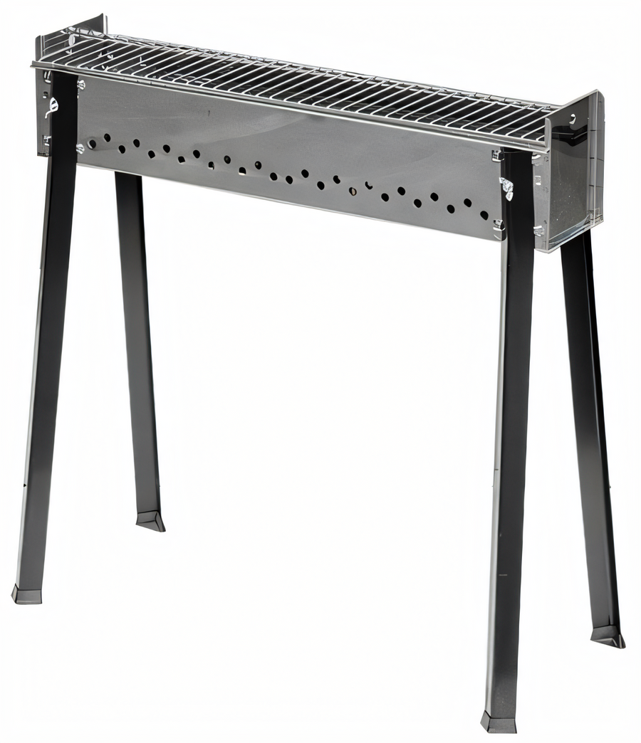 Product image #1 for Omcan Stainless Steel Charcoal Kebab Grill, 21.3 x 5.5-Inch Cooking Area