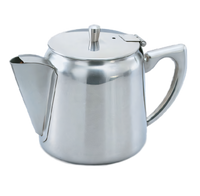 Vollrath Stainless Steel Tea and Coffee Server with Built-In Strainer, Gooseneck Spout, Hollow Handle, 12 oz