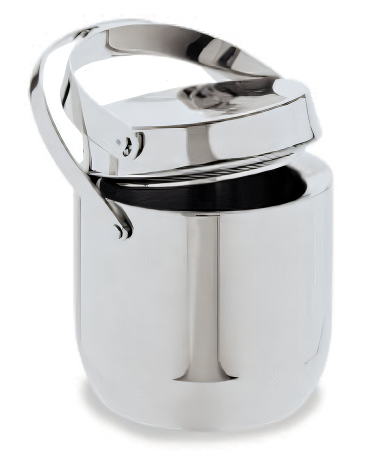 Product image #1 for Carlisle 1.5 Qt Double-Wall Stainless Steel Ice Bucket with Flat Handle, Hinged Lid, Drain Tray and Tong