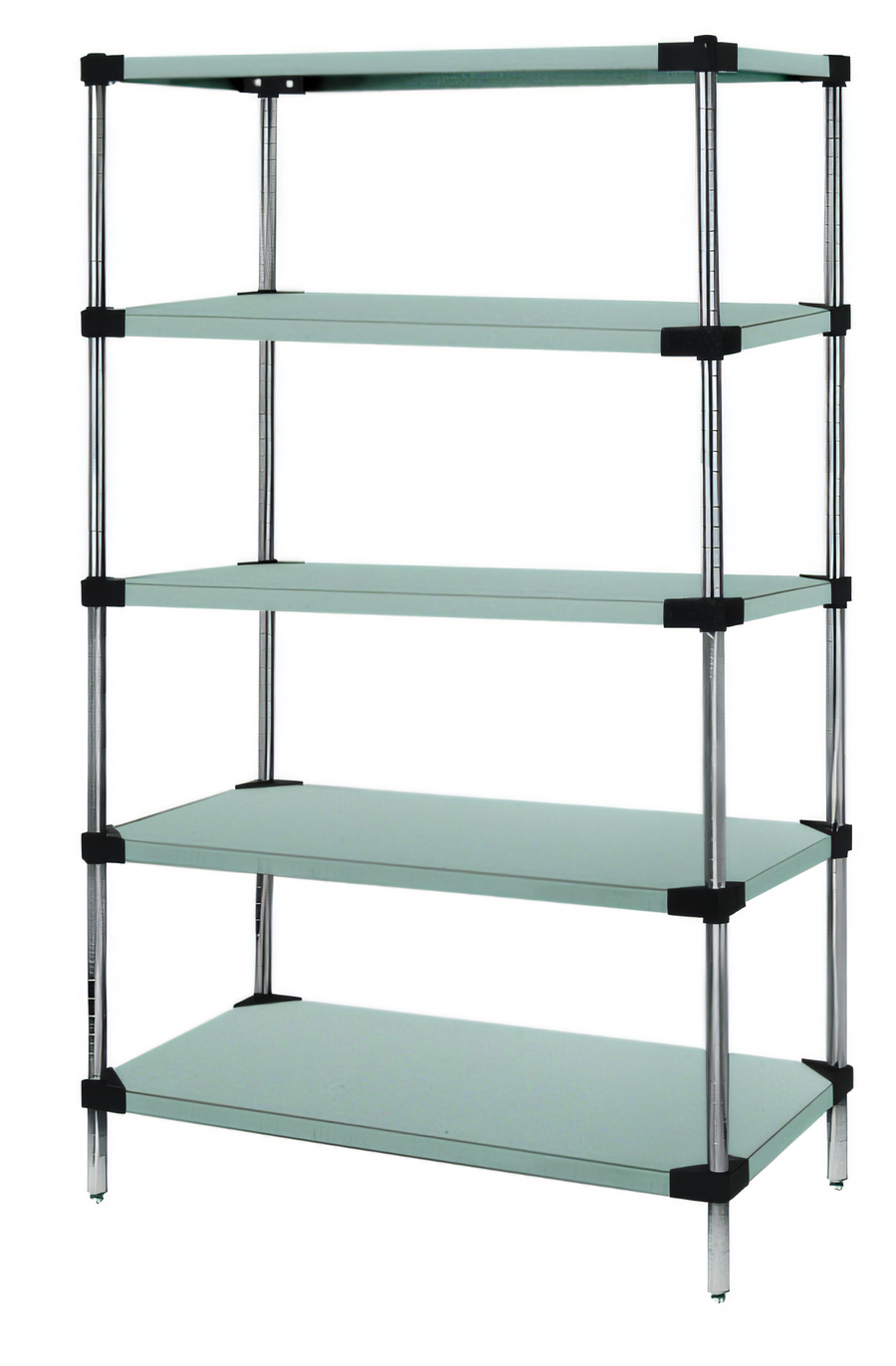 Product image #1 for Quantum Stationary 5-Shelf Solid Stainless Steel Shelving Starter Kit, 42 in. W x 24 in. D x 74 in. H