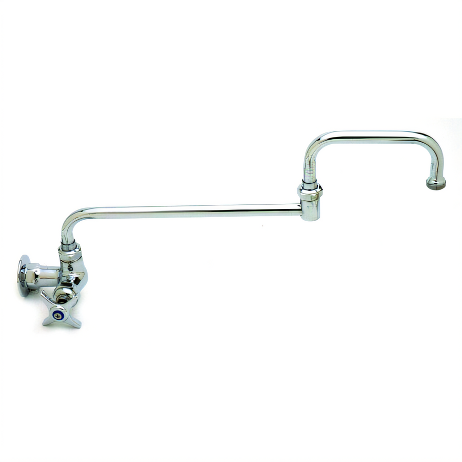 Product image #1 for T&S Brass Single-Hole Wall-Mount Pantry Faucet with 15-Inch Double-Joint Swing Nozzle