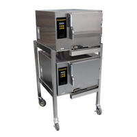 AccuTemp Evolution Double-Stacked Electric Boilerless Convection Steamer, 2 Compartments, 3-Pan Capacity Each, 208V, 3-Phase
