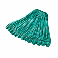 Rubbermaid Commercial Web Foot Large Green Continuous Filament Microfiber Tube Mop Head, 1-Inch Headband