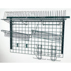 Thumbnail image #1 for Quantum Store Grid SGK-563048-1P Wall-Mounted Medium-Duty Storage Grid Starter Kit with Tray Drying Racks, Green Epoxy Antimicrobial Finish