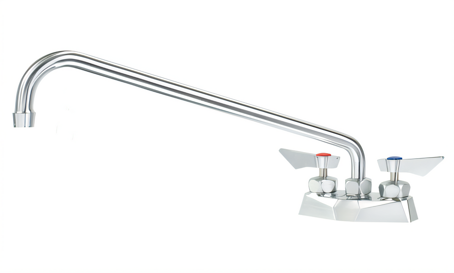 Product image #1 for Krowne Diamond Series Deck Mount Faucet, 4-Inch Centers, 16-Inch Swing Spout, 1.8 GPM