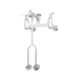 Thumbnail image #1 for T&S Brass B-0655-BSTR 8-Inch Wall Mount Service Sink Faucet with Vacuum Breaker, Built-In Stops, Rough Chrome Finish