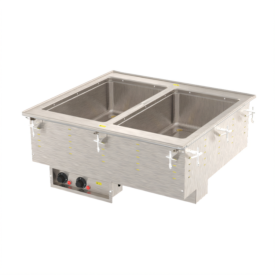 Product image #1 for Vollrath Two-Well Drop-In Electric Hot Food Well, 625 Watts Per Well, Marine-Grade Stainless Steel Wells, Wet Operation, 120V