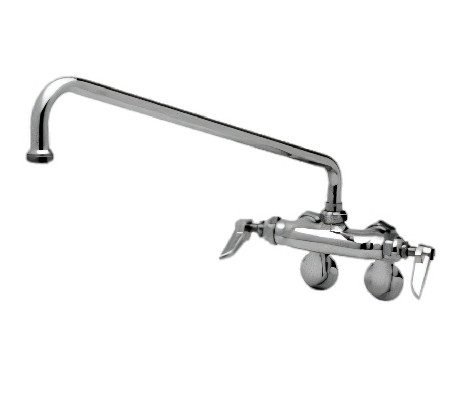 Product image #1 for T&S Brass Wall-Mounted Double Pantry Sink Mixing Faucet with 12-Inch Swing Nozzle