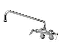 T&S Brass Wall-Mounted Double Pantry Sink Mixing Faucet with 12-Inch Swing Nozzle