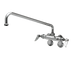 Thumbnail image #1 for T&S Brass Wall-Mounted Double Pantry Sink Mixing Faucet with 12-Inch Swing Nozzle