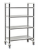 Thumbnail image #1 for Cambro Camshelving Elements XTRA High Density Mobile Starter Unit, Solid 4-Tier Polymer Shelving, 24 x 42 x 70-1/4 Inches