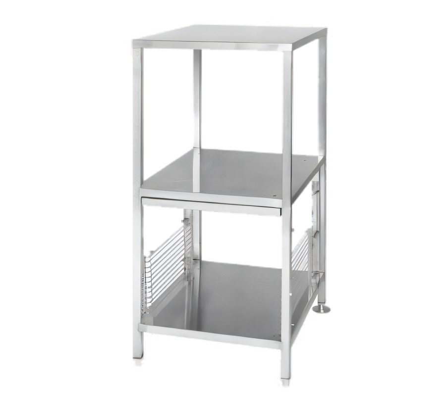 Product image #1 for Cleveland Range Two-Shelf Stainless Steel Equipment Stand for 21CET8/21CET16 Steamers, 24 x 29 x 48 Inches