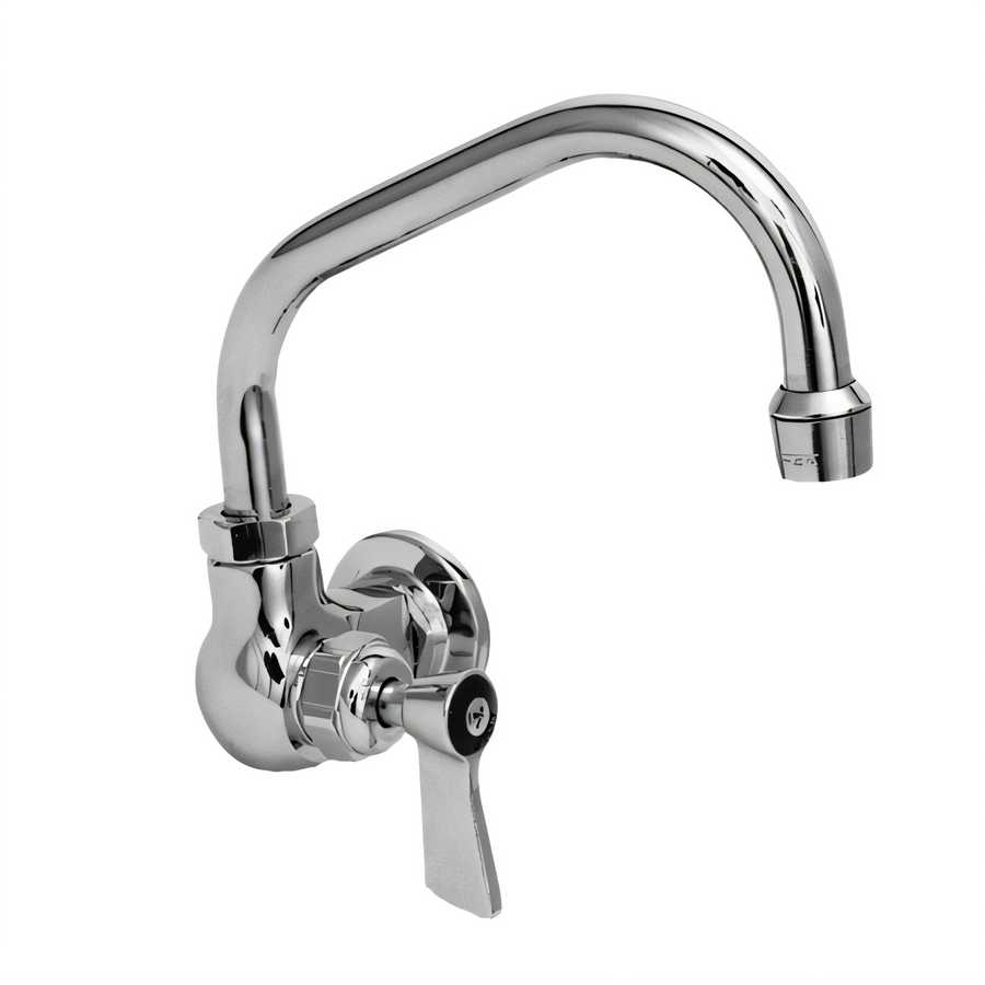 Product image #1 for Fisher ADA-Compliant Wall-Mount Single-Hole Faucet with 12-Inch Swing Spout and Lever Handle, Stainless Steel