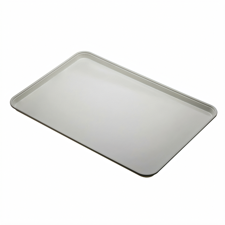 Product image #2 for Cambro Camlite® Rectangular Fiberglass Cafeteria Tray, 12-3/4 x 20-7/8 Inches, Steel White