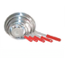 Thumbnail image #1 for Hercules 12-Inch Mirror Polished Aluminum Fry Pan with Red Silicone Sleeve