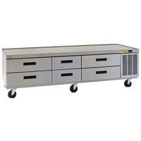 Delfield Low Profile Refrigerated Equipment Stand with 6 Drawers, 96-1/4 Inch Wide