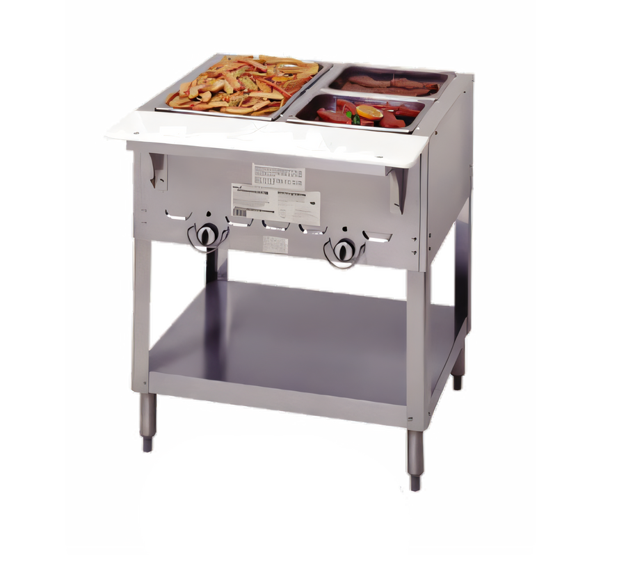 Product image #1 for Aerohot 3-Well Gas Steam Table Hot Food Unit with Open Base and Carving Board