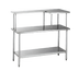 Thumbnail image #1 for Eagle Group 96-Inch Table-Mounted Right-Side Microwave Shelf, 304 Stainless Steel