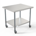Thumbnail image #1 for KoolMore 36 Inch x 30 Inch Stainless Steel Work Table with Undershelf and Lockable Casters