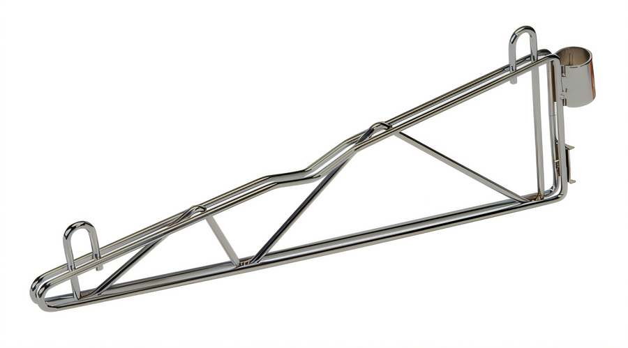 Product image #1 for Quantum 14-Inch Deep Stainless Steel Single Post Cantilever Wall Mount Shelf Support