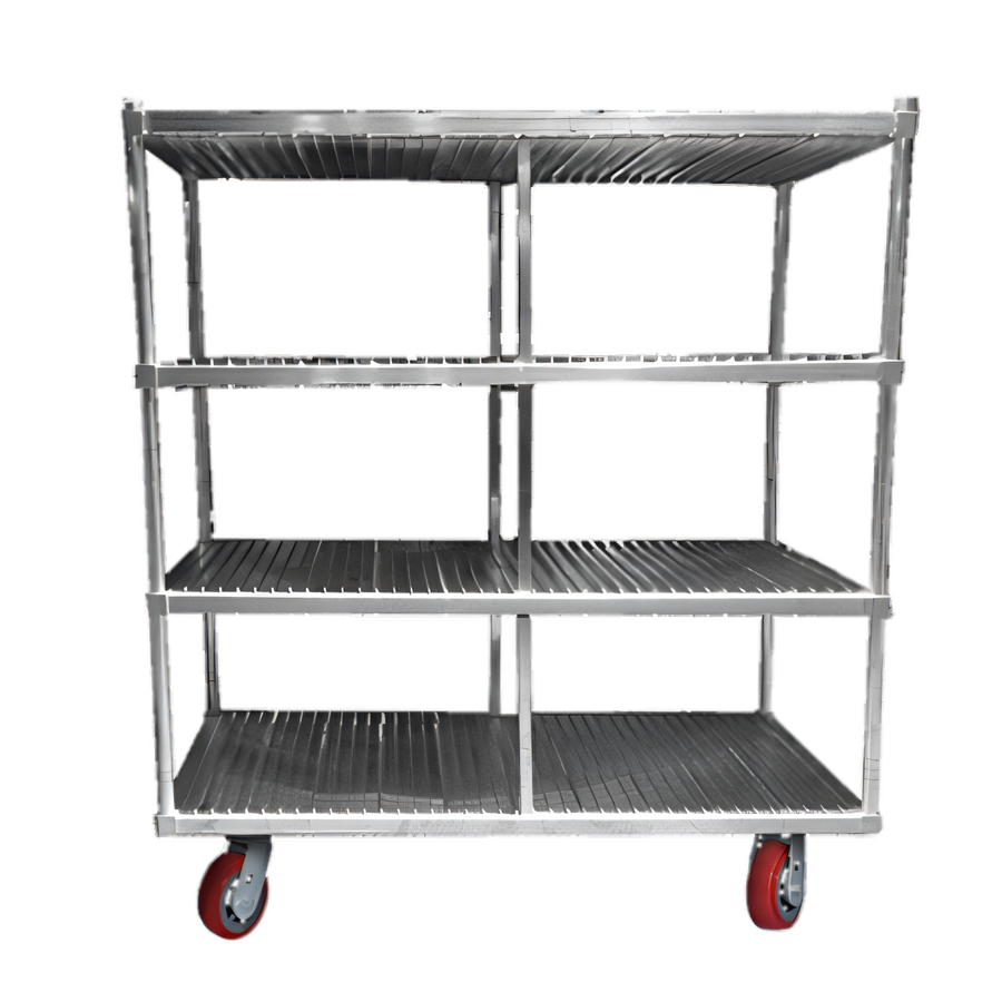 Product image #1 for Lifetime Tough Heavy-Duty 3-Tier Mobile Aluminum Tray Drying Rack, 63 x 30 x 60 Inches