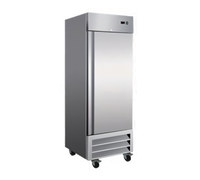 Serv-Ware 19 Cu. Ft. 1 Door Reach-In Refrigerator, Bottom-Mounted, Stainless Steel