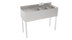 Thumbnail image #1 for Krowne Silver Series Three-Compartment Stainless Steel Underbar Bar Sink with Left Drainboard, 48-Inch Wide
